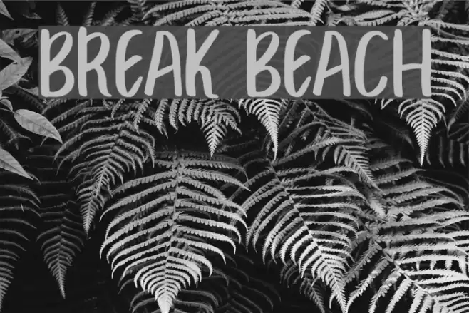 BREAK BEACH Font examples