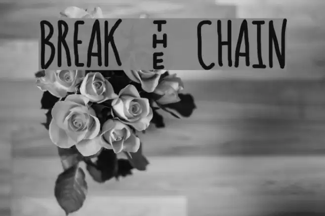 BREAK - CHAIN Font examples