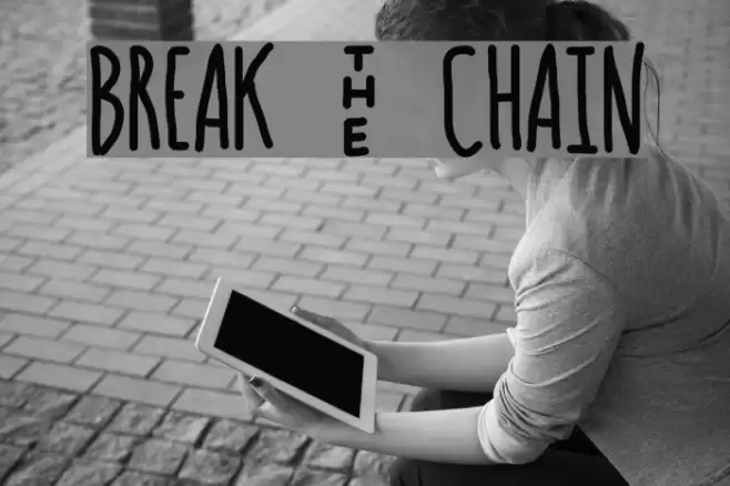 BREAK - CHAIN Font examples