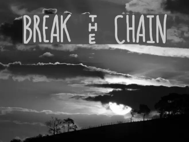 BREAK - CHAIN Font examples