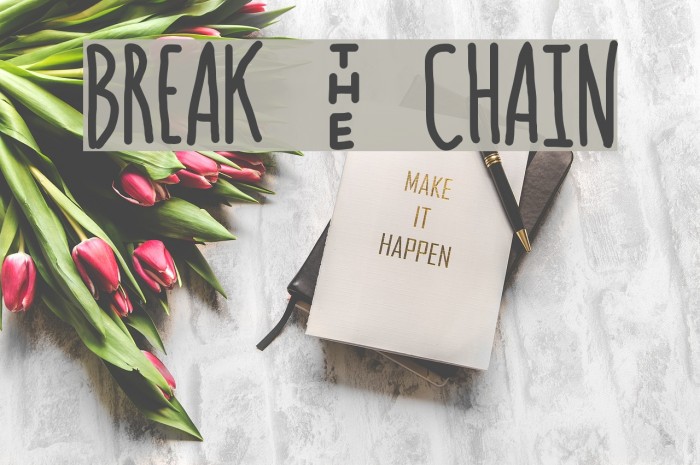 BREAK - CHAIN Font examples