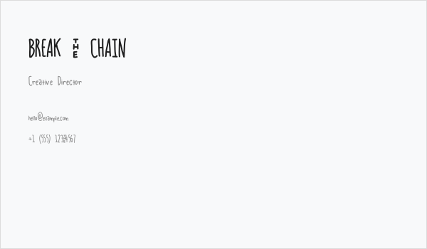 BREAK - CHAIN Business Card