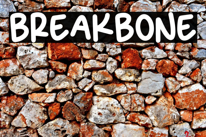 BREAKBONE Font examples