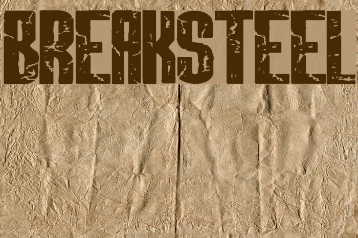BREAKSTEEL फ़ॉन्ट examples