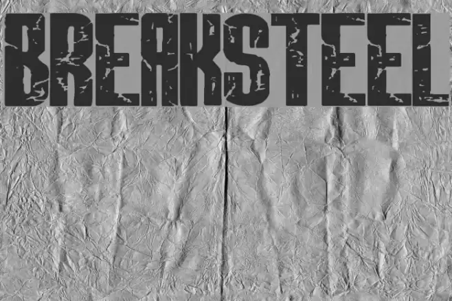 BREAKSTEEL Font examples