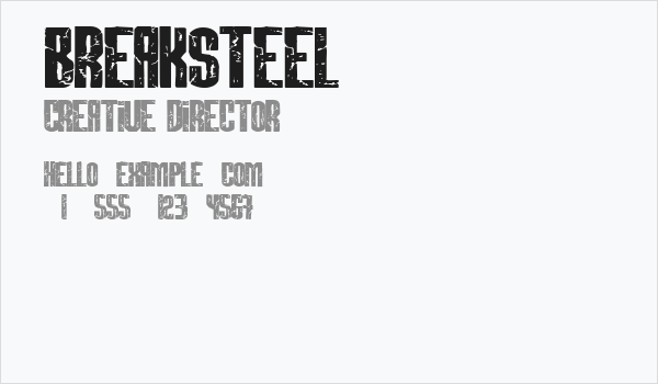BREAKSTEEL Business Card