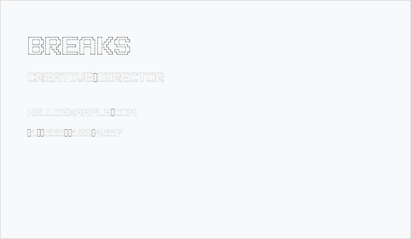 BREAKS Business Card