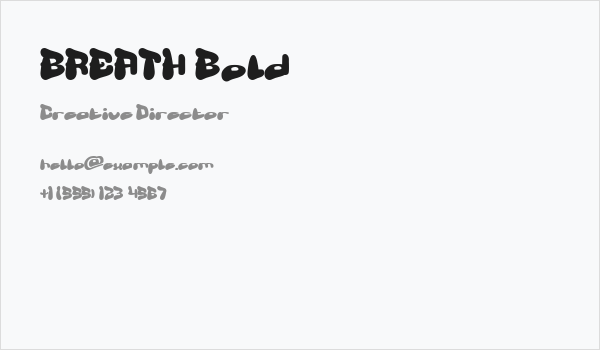 BREATH Bold Business Card