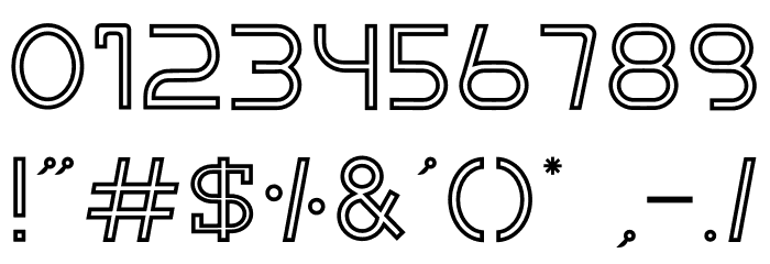 BRIAN WORTH Outline Font OTHER CHARS