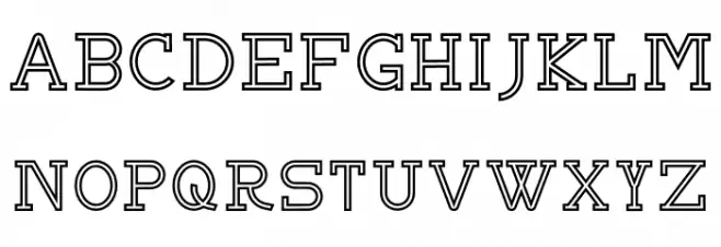 BRIAN WORTH Outline Schriftart Groß