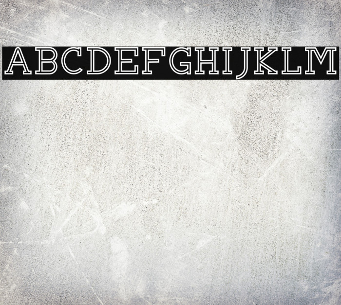 BRIAN WORTH Outline Font examples