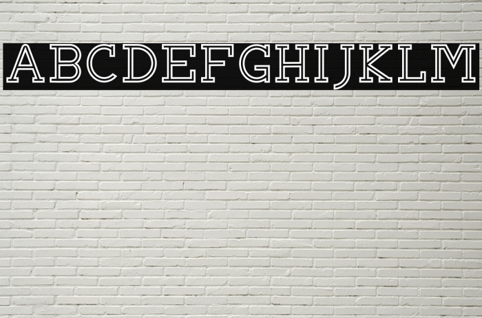 BRIAN WORTH Outline Font examples