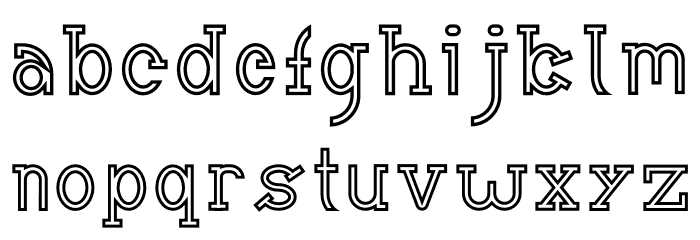 BRIAN WORTH Outline Font LOWERCASE