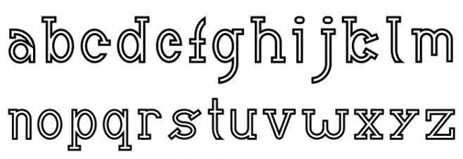 BRIAN WORTH Outline Caratteri MINUSCOLO