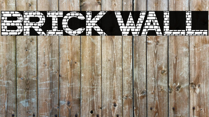 BRICK WALL Font examples