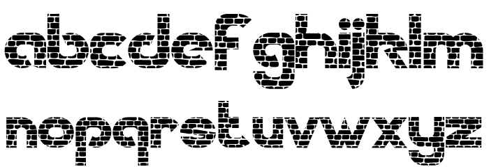 BRICK WALL Font LOWERCASE