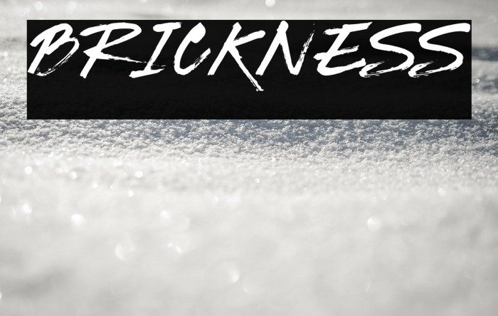 BRICKNESS Font examples