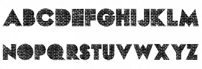 BRICKS PERSONAL USE Bold Schriftart Groß