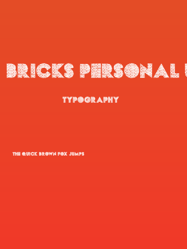 BRICKS PERSONAL USE Bold Poster