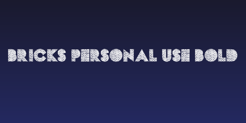 BRICKS PERSONAL USE Bold Social Header