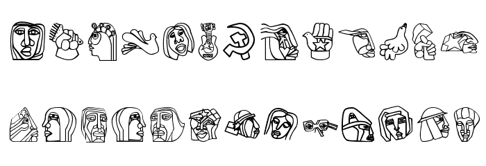 BRIGADA RAMONA PARRA Font LOWERCASE