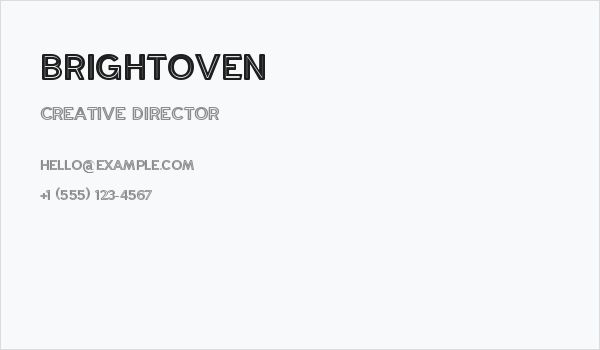 BRIGHTOVEN Business Card