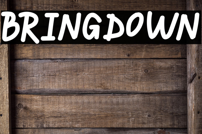 BRINGDOWN Font examples