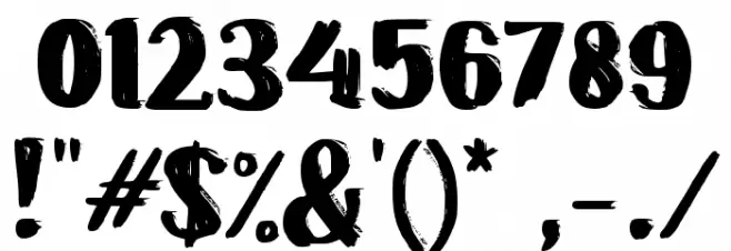 BRISKET Font OTHER CHARS