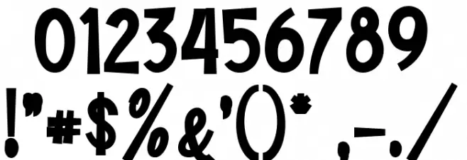 BROADY Font OTHER CHARS