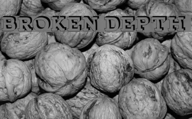 BROKEN DEPTH demo Font examples