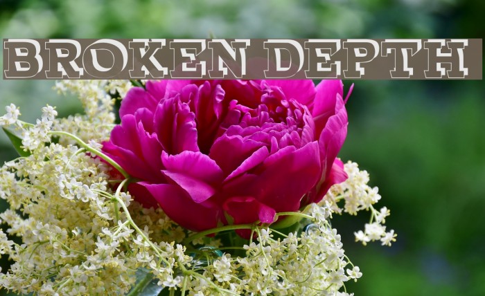 BROKEN DEPTH demo Font examples