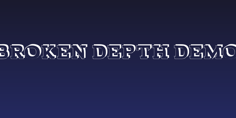 BROKEN DEPTH demo Social Header