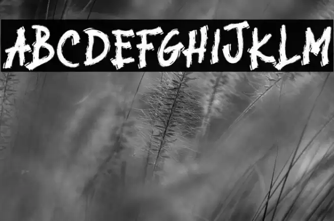 BROKEN STORM Font examples