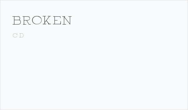 BROKEN thin demo Business Card