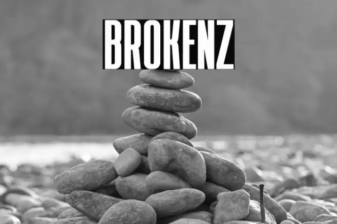 BROKENZ Font examples