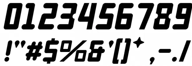 BROKEREN MIRING Italic Font OTHER CHARS