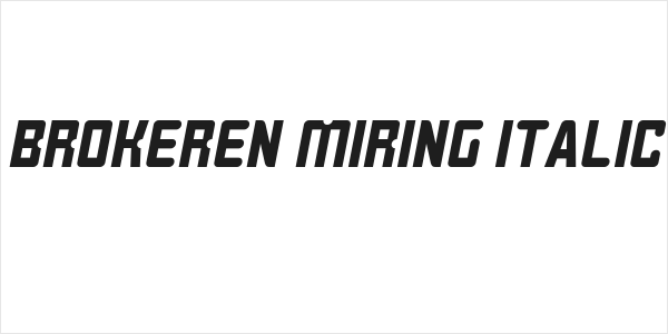 BROKEREN MIRING Italic Logo