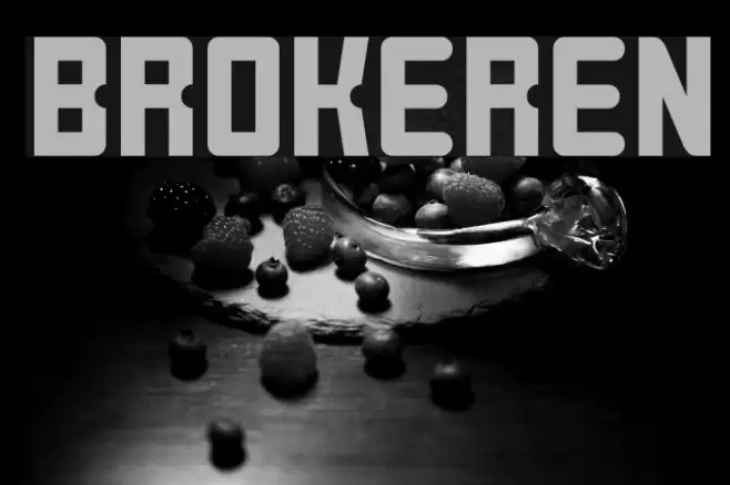 BROKEREN Font examples