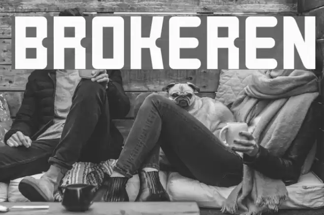 BROKEREN Font examples