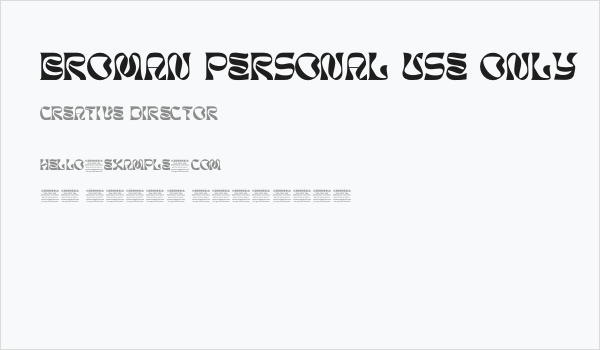 BROMAN PERSONAL USE ONLY Business Card