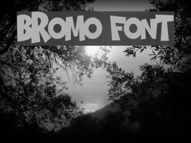 BROMO Font examples