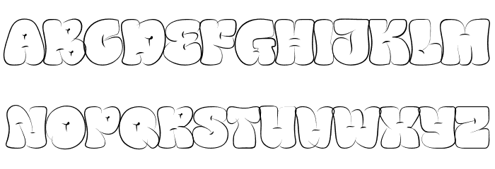 BRONG GEDUNYtrial Outline Font UPPERCASE