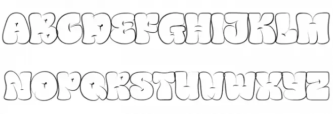 BRONG GEDUNYtrial Outline Schriftart Groß