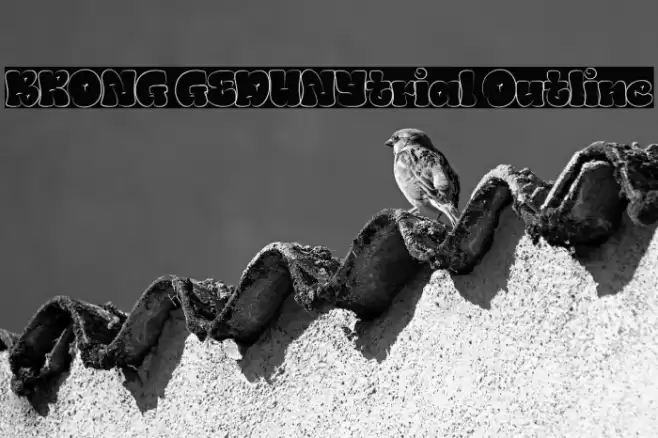 BRONG GEDUNYtrial Outline Font examples