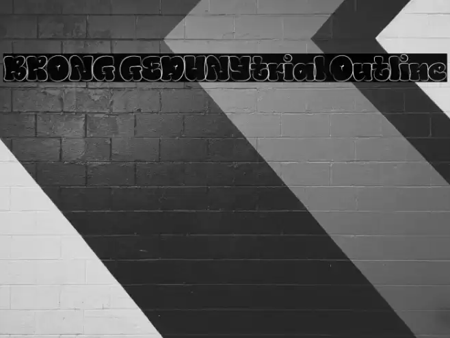 BRONG GEDUNYtrial Outline Font examples
