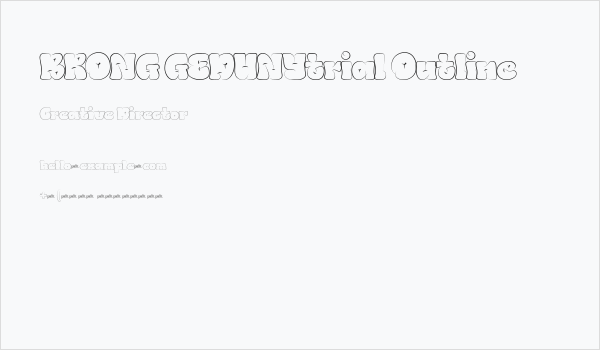 BRONG GEDUNYtrial Outline Business Card