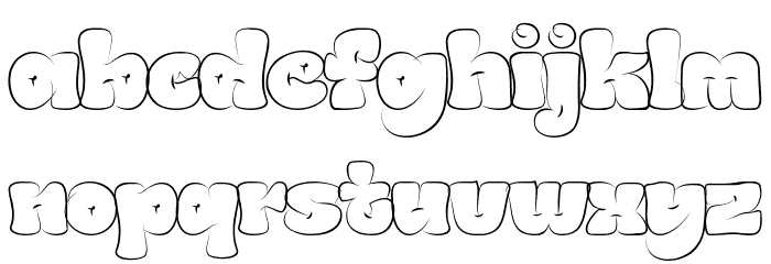 BRONG GEDUNYtrial Outline Font LOWERCASE