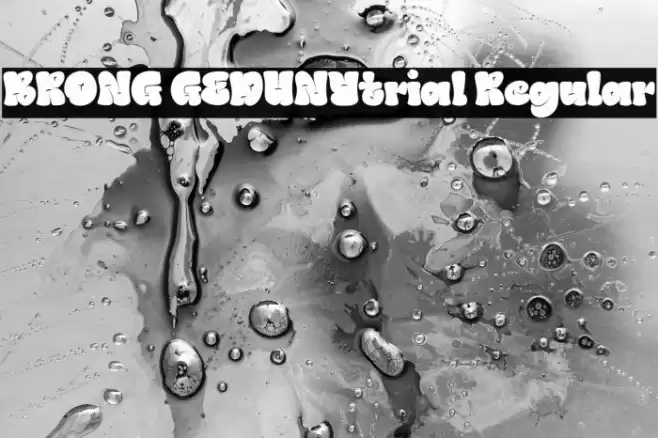 BRONG GEDUNYtrial Regular Font examples