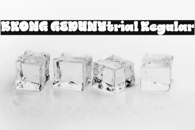 BRONG GEDUNYtrial Regular Font examples