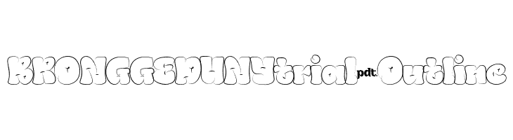 BRONGGEDUNYtrial-Outline  フリーフォントのダウンロード